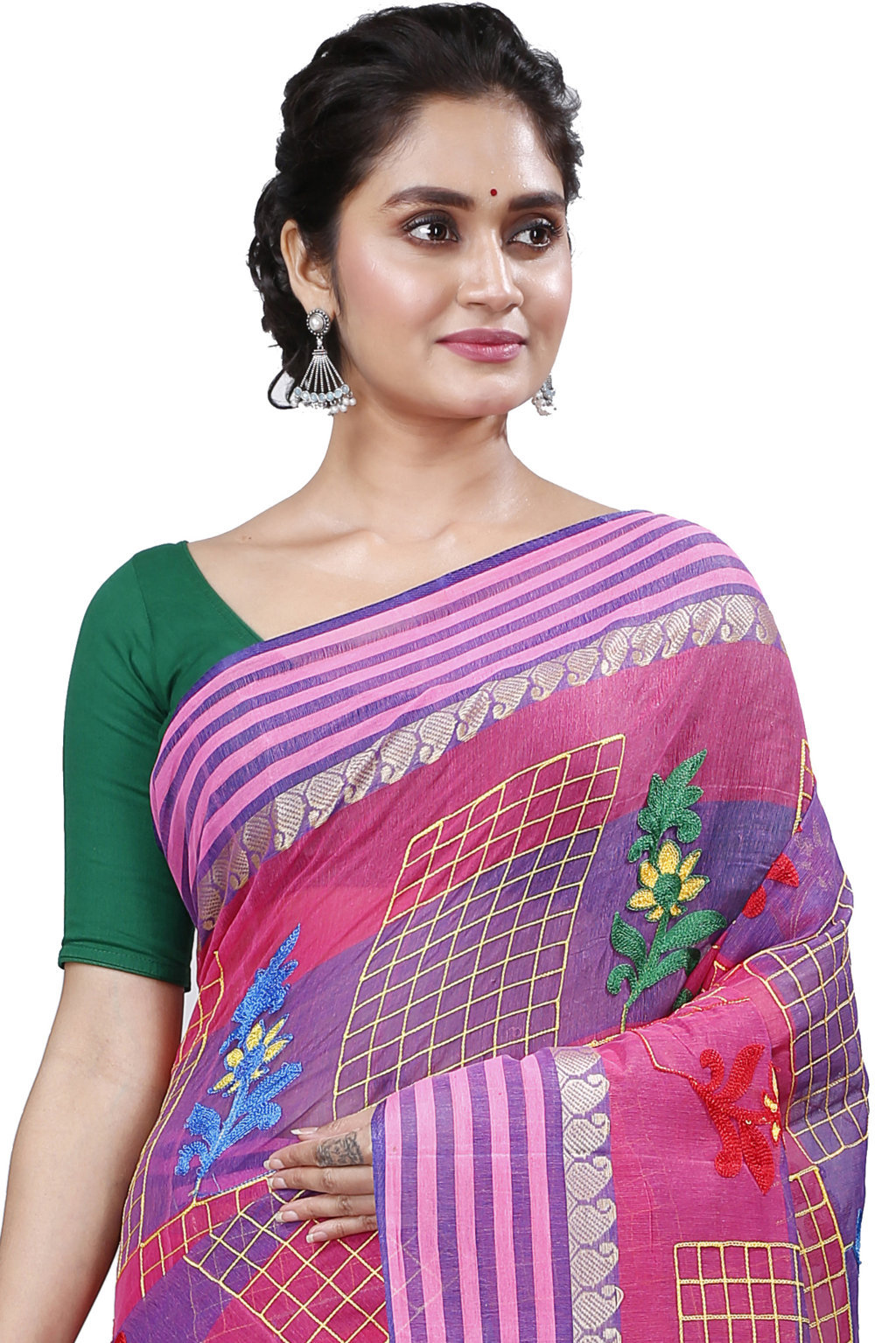 Dark Pink Pure Cotton Rivka Tant Embroidery (981)
